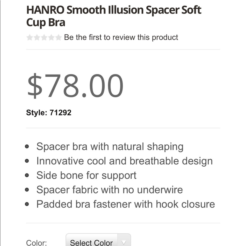 NEW • Hanro • Smooth Illusion Nude Bra Natural - Picture 6 of 12